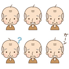 おじいちゃん　顔　表情　セット