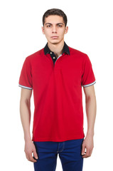 Fototapeta premium Male t-shirt isolated on the white background