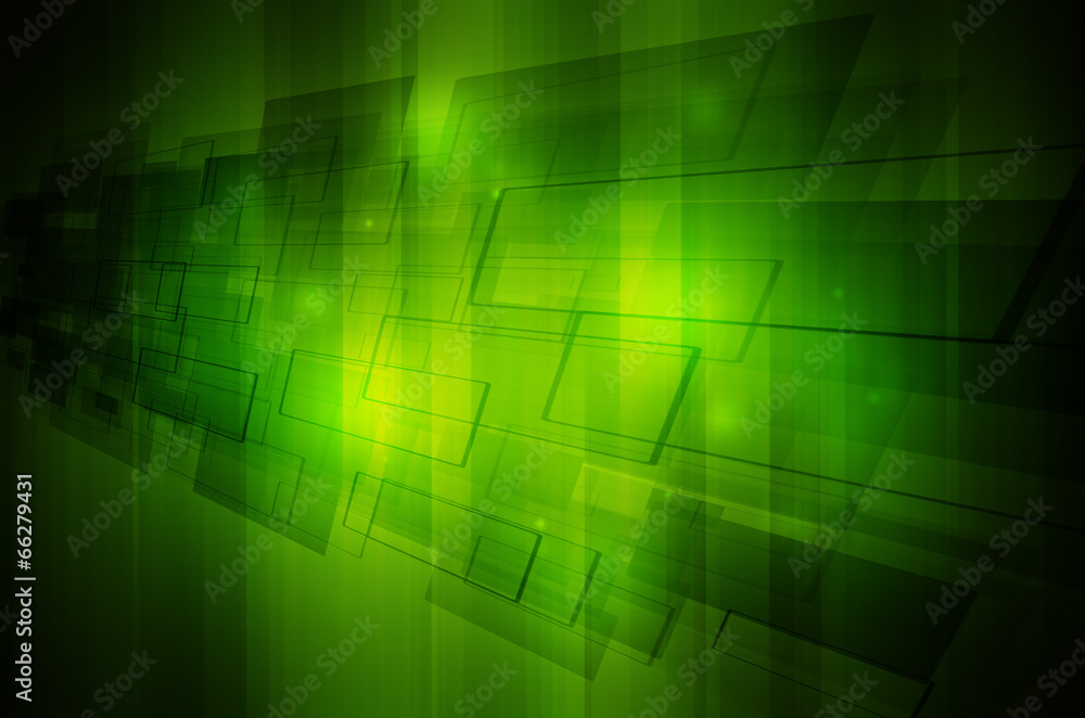 Canvas Prints abstract dark green technology background.