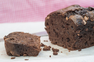 Tasty hand made chocolate chip loaf cake