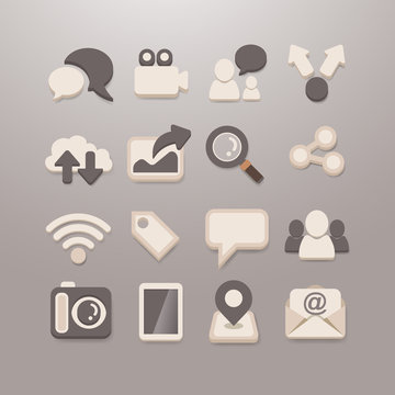 Social media icons vector - Grace_Series