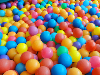 Fototapeta na wymiar colorful plastic ball
