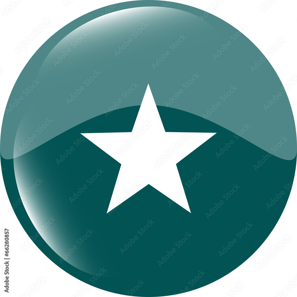 Poster star on web icon, web button isolated on white background