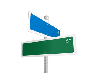 BLANK Street signs (American road avenue)