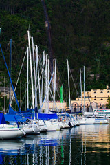 Yacht marina in Riva del Garda in Italy.  Lago di Garda, largest