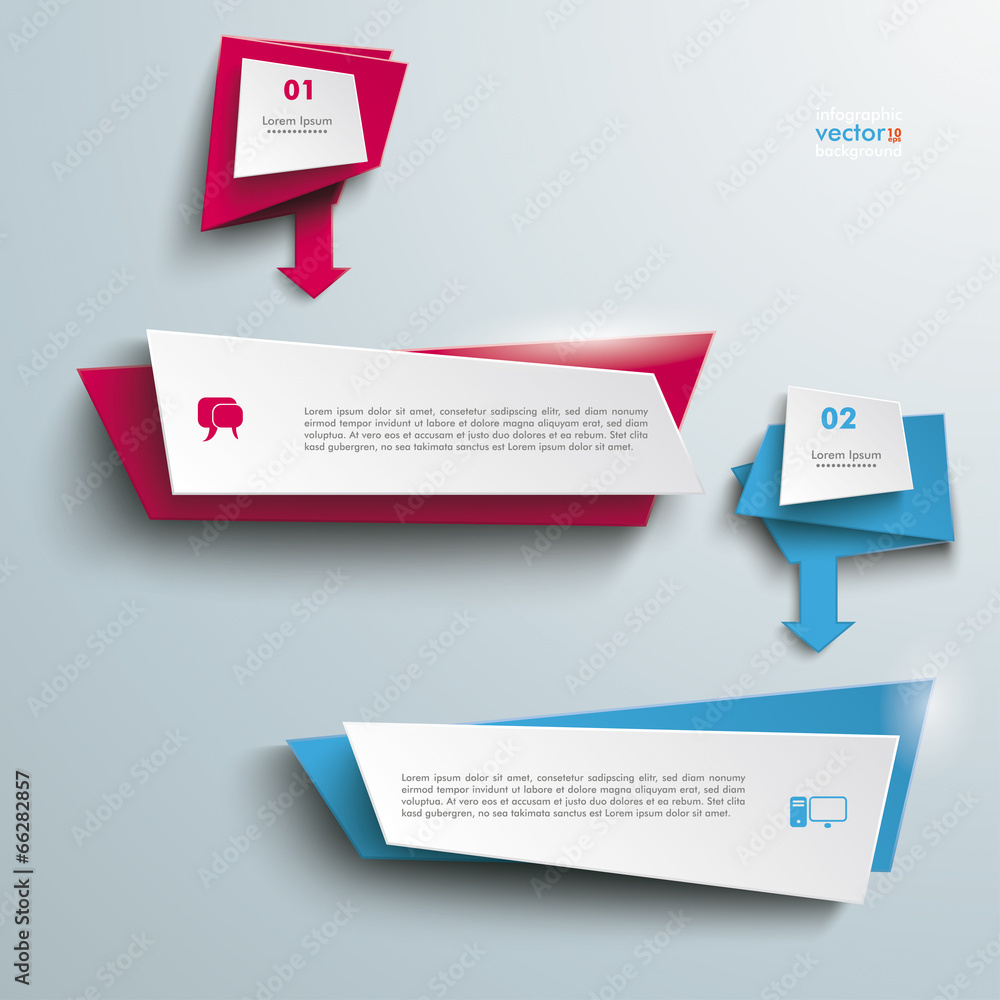 Canvas Prints leaflet banners with arrows 2 options