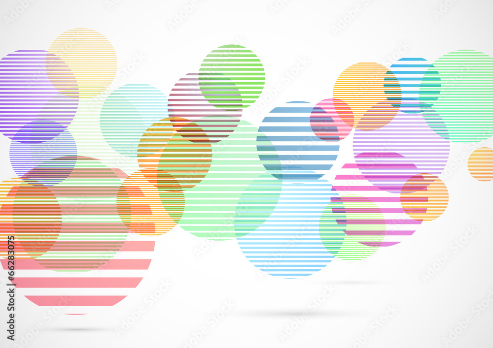 Canvas Prints retro circle elements colorful bright background