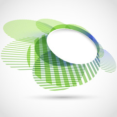 Bright green round advertisement template