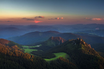 Obraz premium Sunset in the mountain