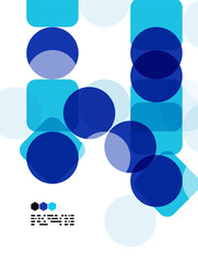 Blue modern geometric design template