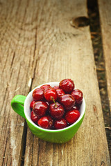 Sweet cherry in a bowl