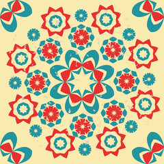 Abstract retro style Seamless Pattern - Illustration