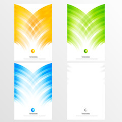 Set of modern vector banners with lines