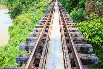 Fototapeta premium Thai Train of Kanchanaburi, Thailand