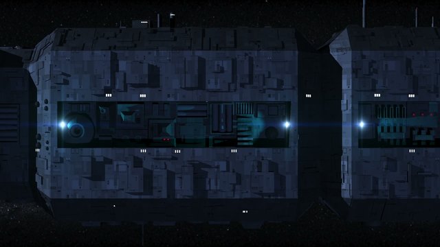 Large Space Ship Motion Background