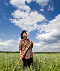 Farmer in field