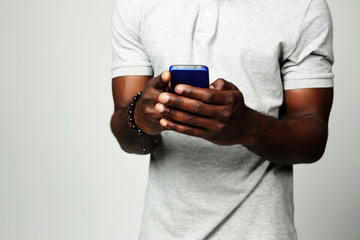 Portrait of a handsome african man isolated