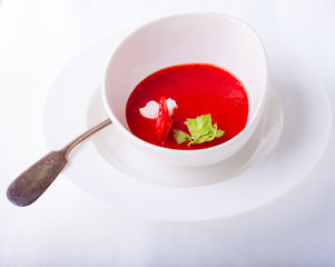 Strawberry soup