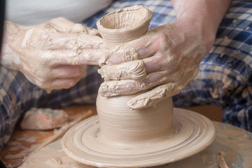 Hands of a potter