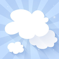 Cloud icon on a blue