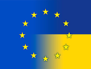 europe urkraine flags