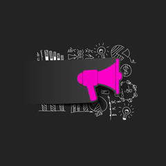 Drawing business formulas: megaphone