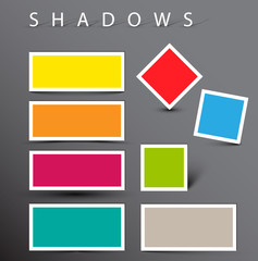 Set of vector shadow effects
