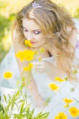 Portrait of beautiful young bride