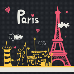 Paris card design.