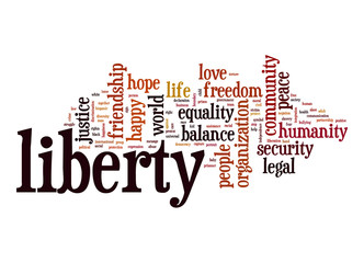 Fototapeta premium Liberty word cloud