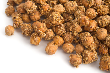 Geröstete Kichererbsen mit Sesam und Honig