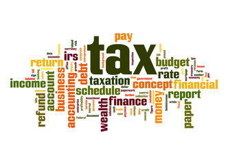 Tax word cloud