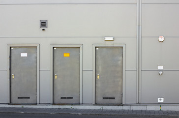 Obraz na płótnie Canvas Three armor doors