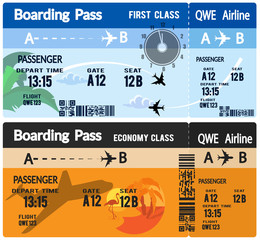 Airline Boarding Pass Tickets