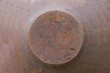 rusty iron on the white background