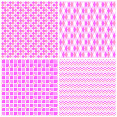 Set of 4 geometrical patterns