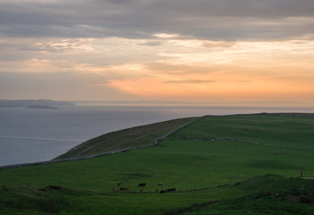 Sunset from Great Orme's Head coastline