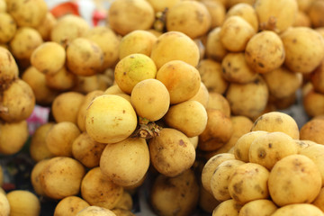 ripe longkong in the market