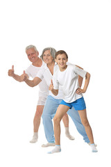 Fototapeta premium Grandparents with boy