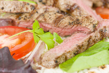 Grilled Beef Wraps - Griddled sirloin steak and blue cheese wrap