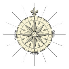 vintage compass rose