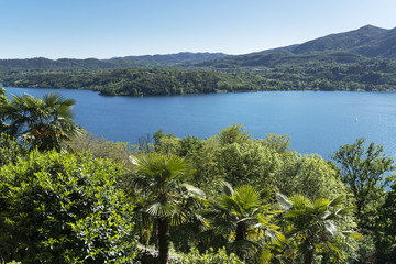 Fototapeta na wymiar Orta lake, landscape in warm season