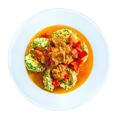 Goulash and dumplings