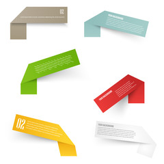 Set of blank rectangle labels. acute corners