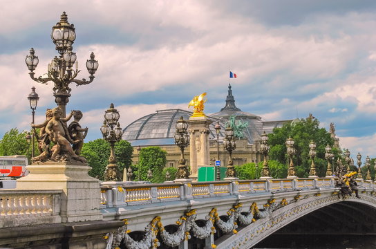 Emperor Alexander III bridge in Paris