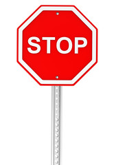 Stop road sign