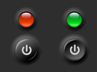 buttons with control lights