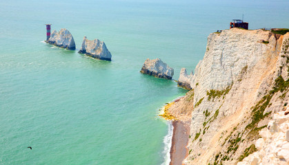 The Needles Isle of Wight landmark by Alum Bay