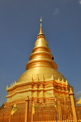 Naklejka premium Hariphunchai pagoda, Lamphun, Thailand