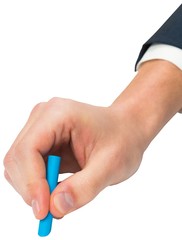 Hand writing with a chalk